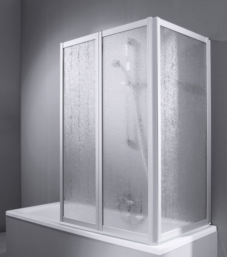 dušas siena Combinett 2, 750x849 mm, h=1400, balts/pacific stikls